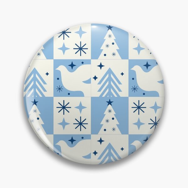 Item preview, Blue Scandinavian Traditional Christmas Snow Pattern designed and sold by madtoyman.