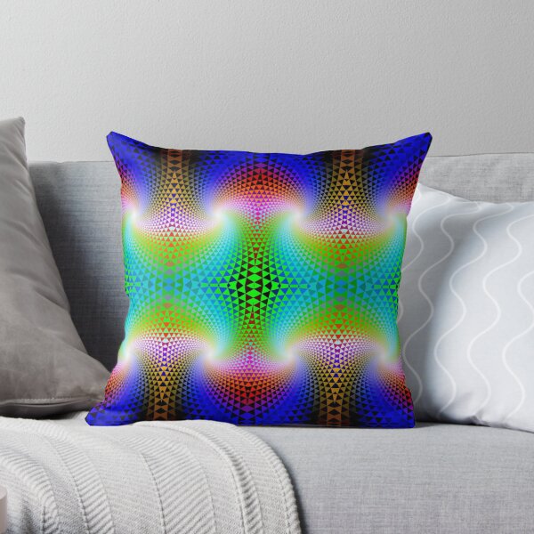 Psychedelic Pattern, Graphic Design Throw Pillow