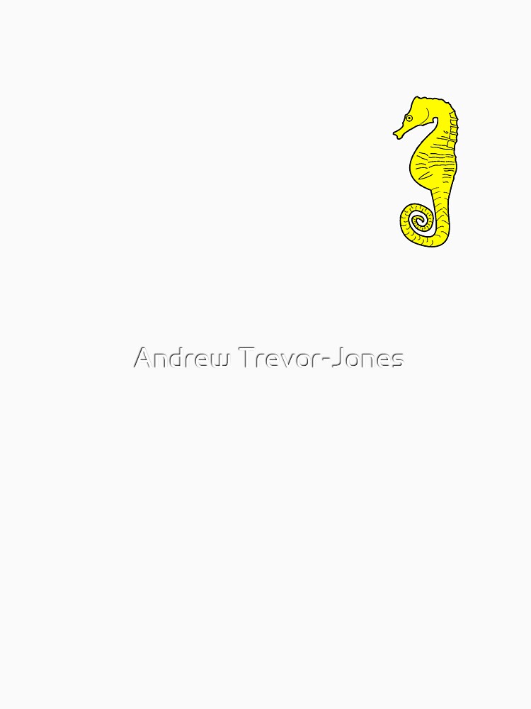 Seahorse T-shirt - Black and Yellow by andrewtj