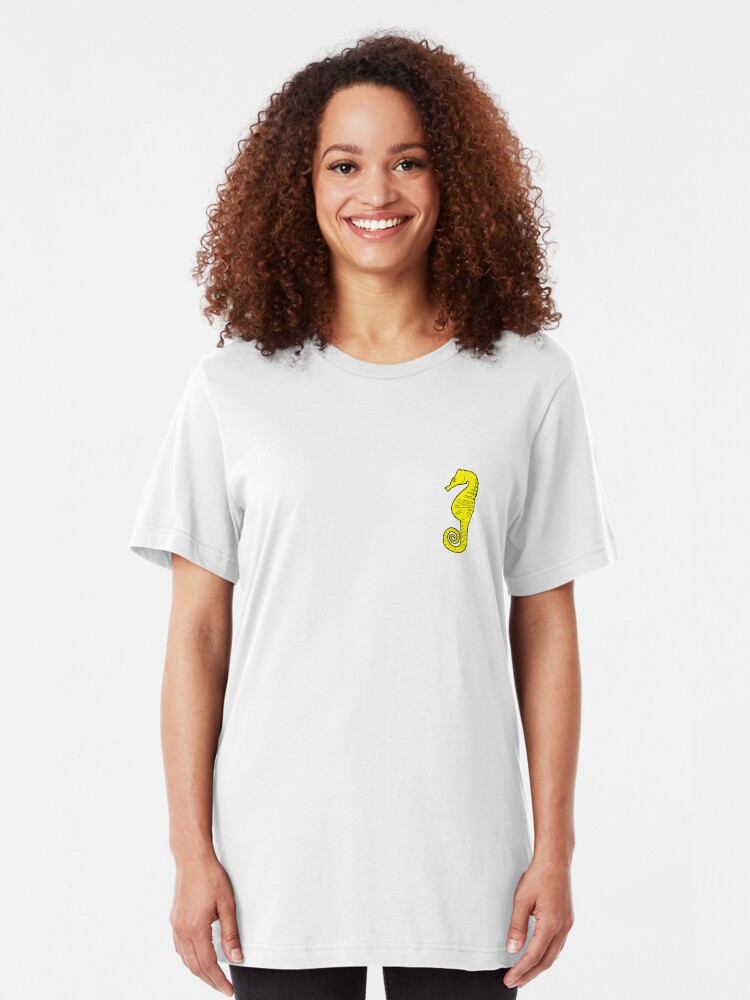 Alternate view of Seahorse T-shirt - Black and Yellow Slim Fit T-Shirt