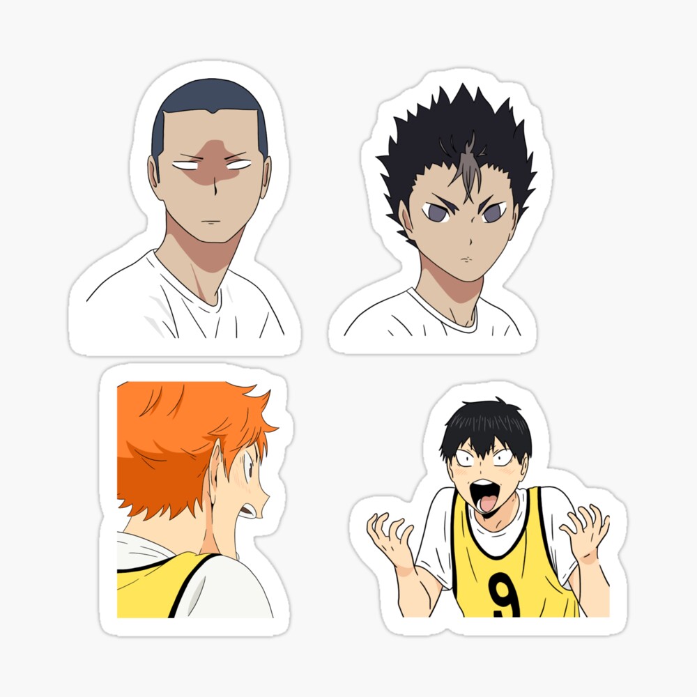 Haikyuu TO THE TOP Stickers - Nishinoya, Tanaka & Hinata