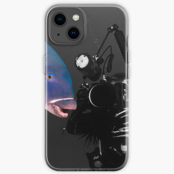 Pete with the Grouper in B&W iPhone Soft Case