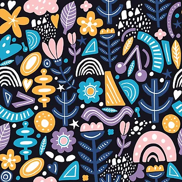 Artwork thumbnail, Collage Style Seamless Pattern by Raju Nandaniya