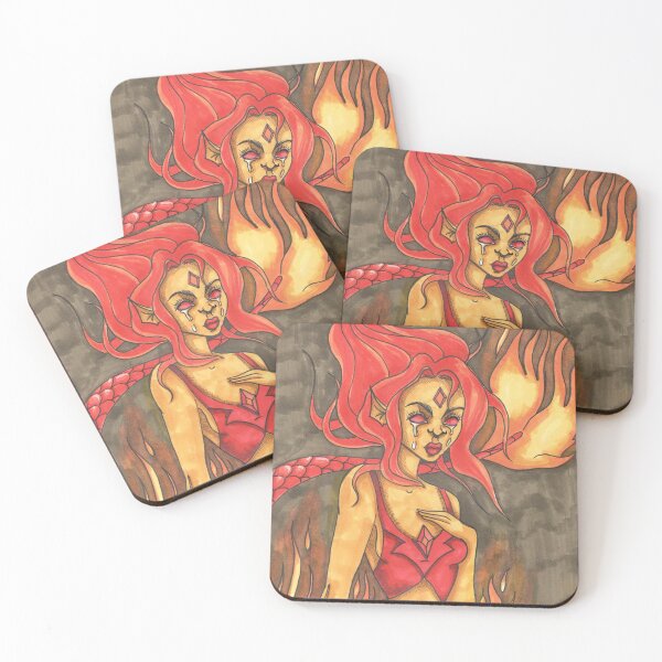 Item preview, Fiery mermaid designed and sold by klabukova-y.