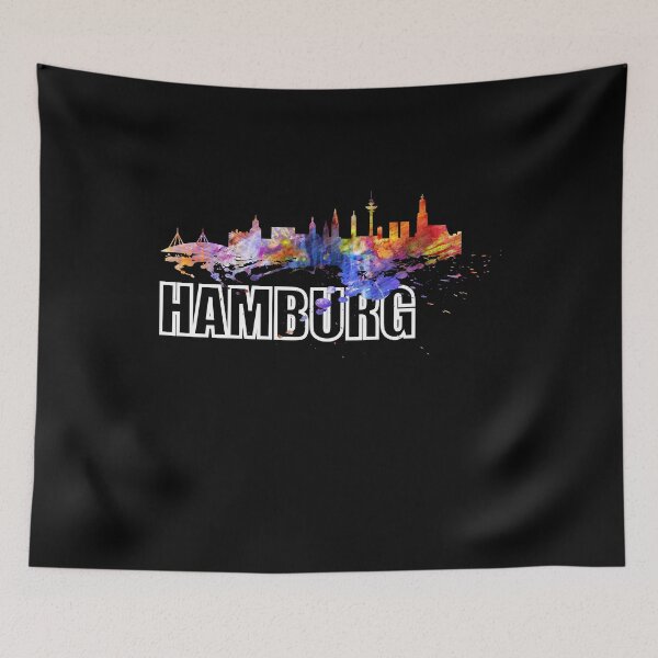 Artikelvorschau, Hamburg Skyline Moin Hamburg coole Stadt bei Nacht entworfen und verkauft von DerNerd.
