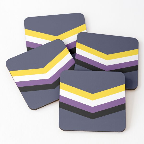 Item preview, Nonbinary Pride Chevron designed and sold by Barricorn.