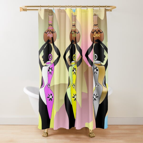 Hope,Faith & Love African Tribal Princesses Shower Curtain
