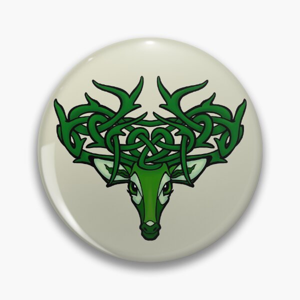 Item preview, Celtic Deer with Knotted Antlers Green designed and sold by RJKpoyp.