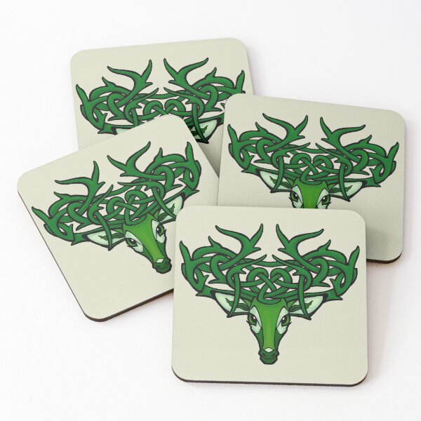 Item preview, Celtic Deer with Knotted Antlers Green designed and sold by RJKpoyp.
