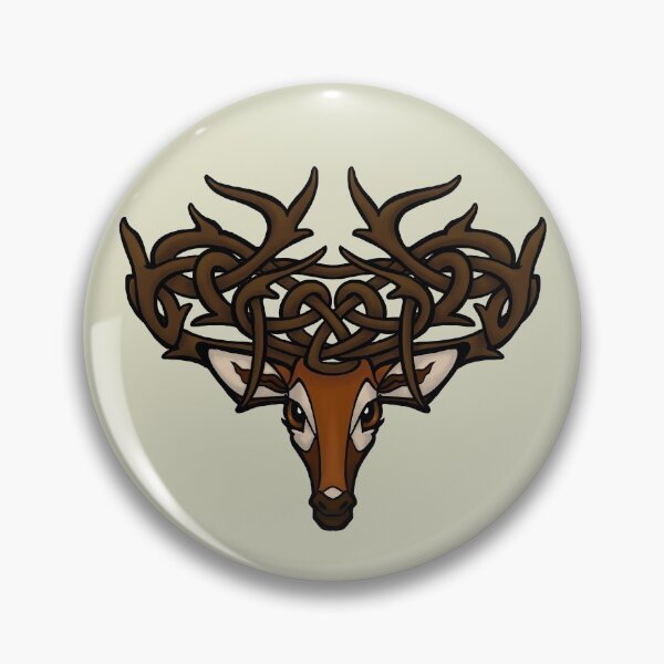 Item preview, Celtic Deer with Knotted Antlers Red designed and sold by RJKpoyp.
