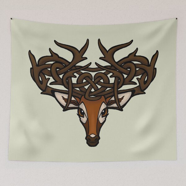 Item preview, Celtic Deer with Knotted Antlers Red designed and sold by RJKpoyp.
