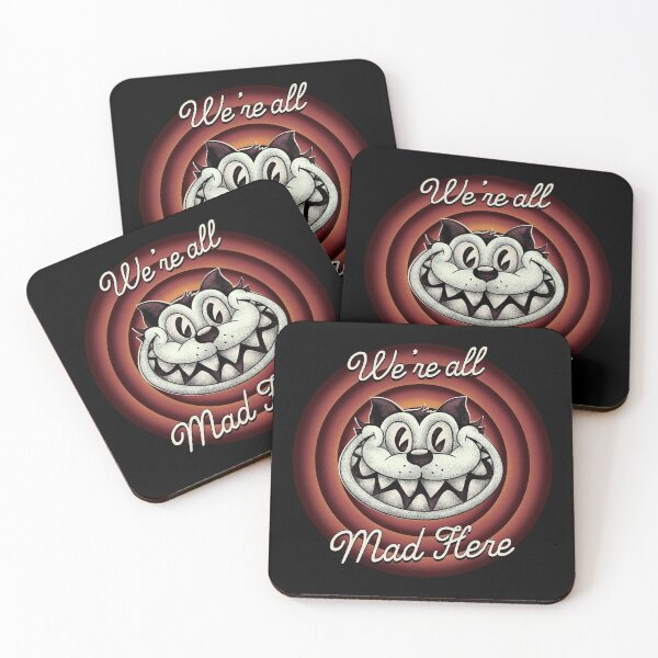 Item preview, Were all Mad Here -  Cheshire Cat in Old Cartoon Style | Were all Mad Here | Mad Hatter | Kids Mask | Backpack Design | Best Selling Original Art designed and sold by Any Color Designs.