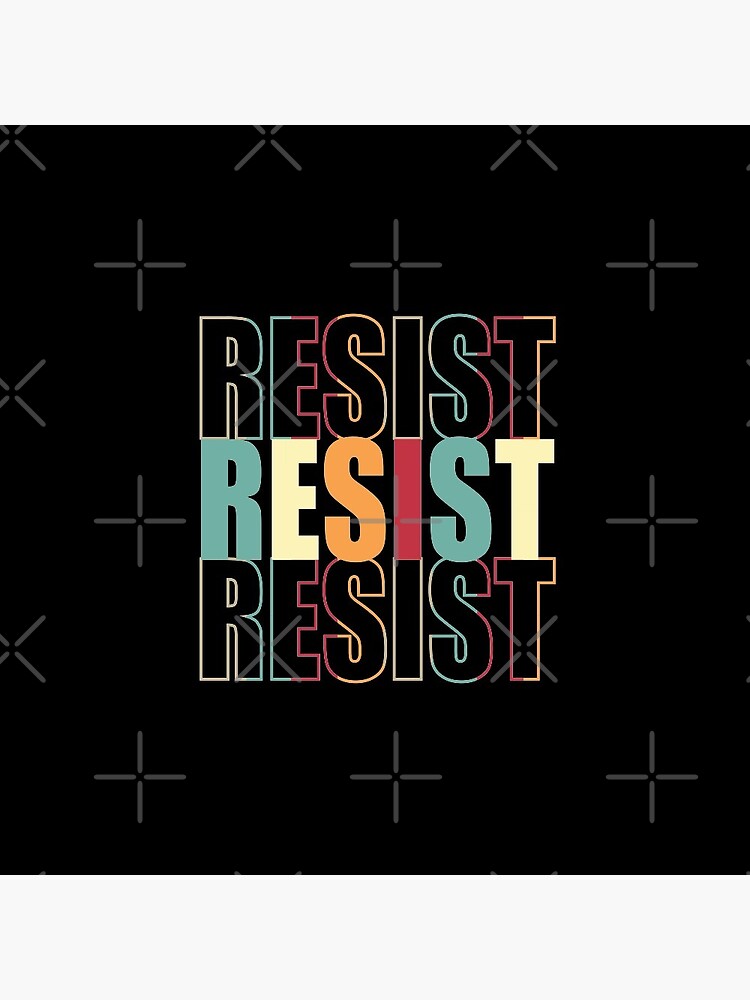 Thumbnail 3 of 3, Pin, Resist Anti Trump Retro designed and sold by TeeZazzle.