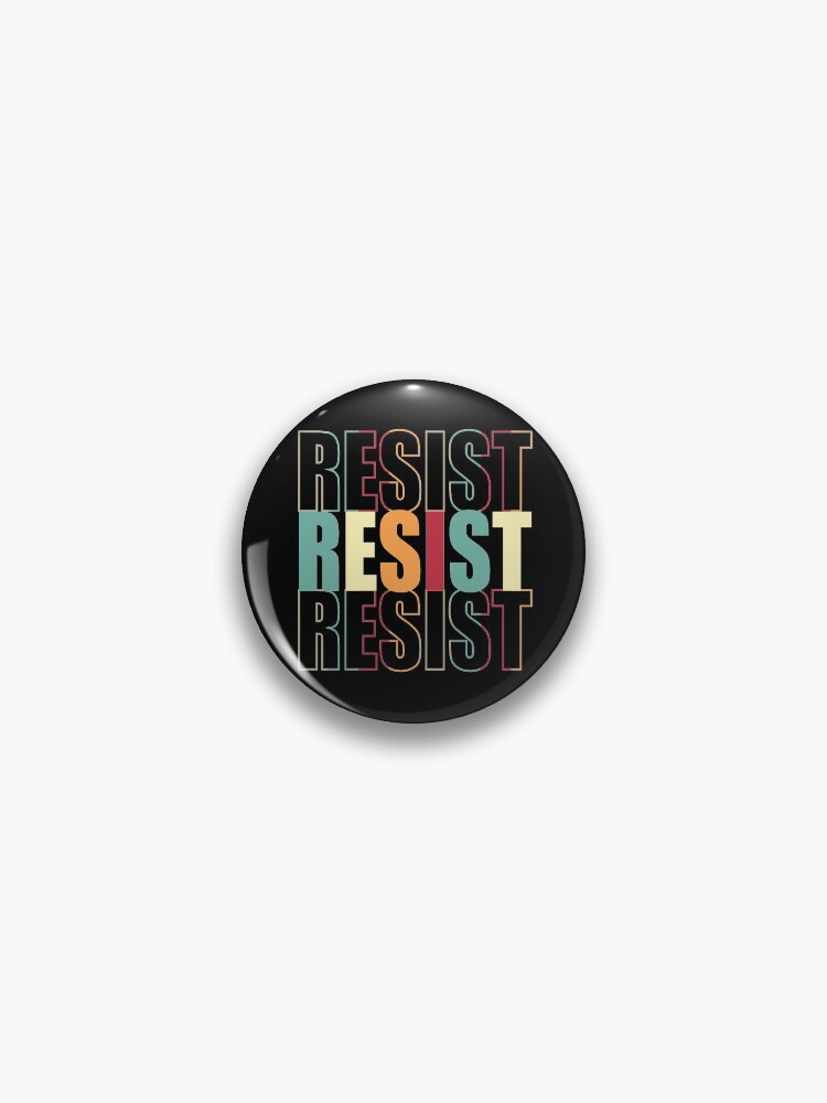 Thumbnail 1 of 3, Pin, Resist Anti Trump Retro designed and sold by TeeZazzle.