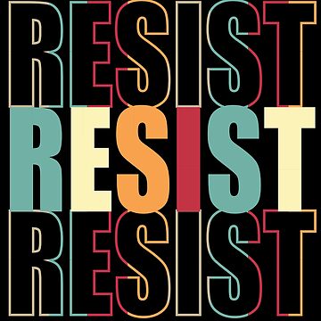 Artwork thumbnail, Resist Anti Trump Retro by TeeZazzle