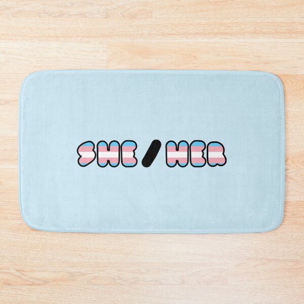 Item preview, SHE/HER: Trans Flag Background designed and sold by SimplyPride.