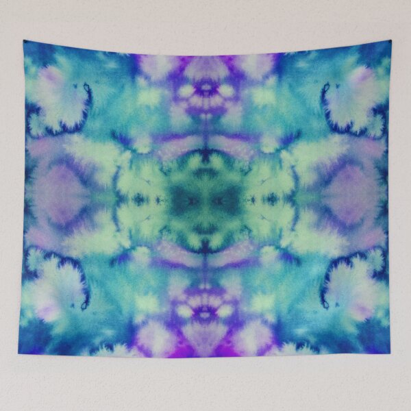Item preview, Blue Batik Fractal Mandala Tie dye pattern V1 designed and sold by blastshmucks.