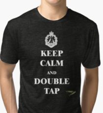 Keep Calm & Double Tap Tri-blend T-Shirt