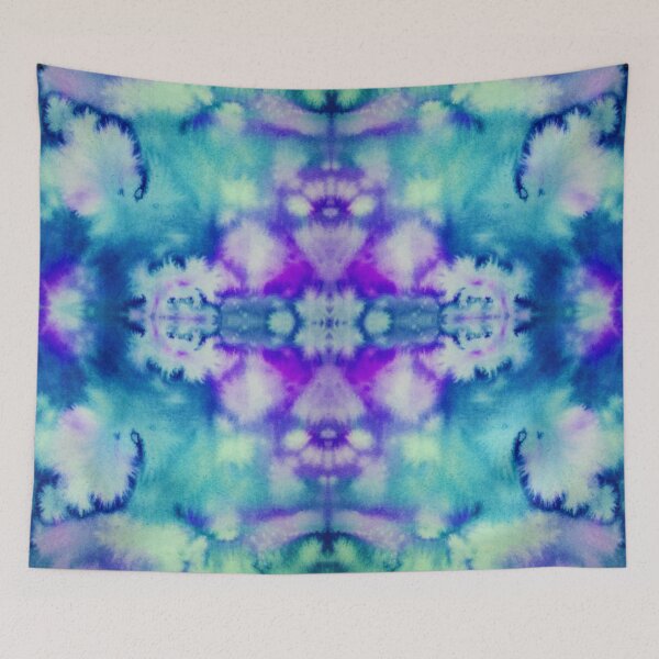 Item preview, Blue Batik Fractal Mandala Tie dye pattern V2 designed and sold by blastshmucks.
