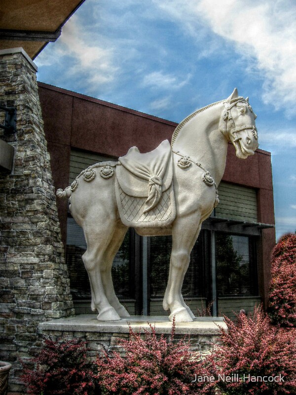 "One of the Chinese Warrior Horses outside PF Chang's" by Jane Neill