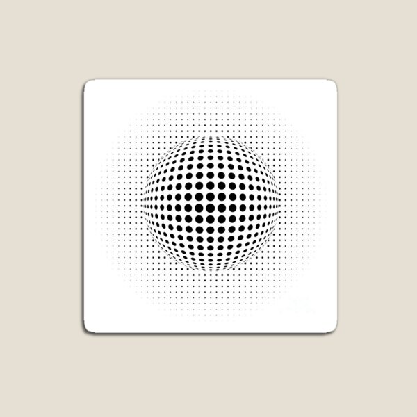 Psychedelic Pattern, ball optical illusion Magnet
