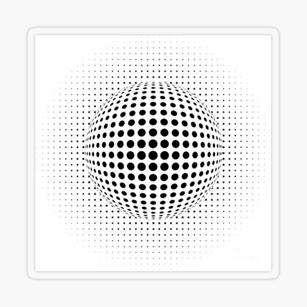 Psychedelic Pattern, ball optical illusion Transparent Sticker