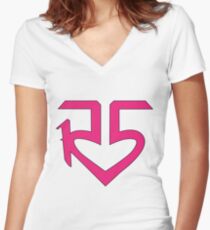 R5 Logo Women's Fitted V-Neck T-Shirt