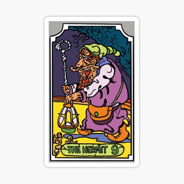 The Hermit JoJo Tarot Card Sticker