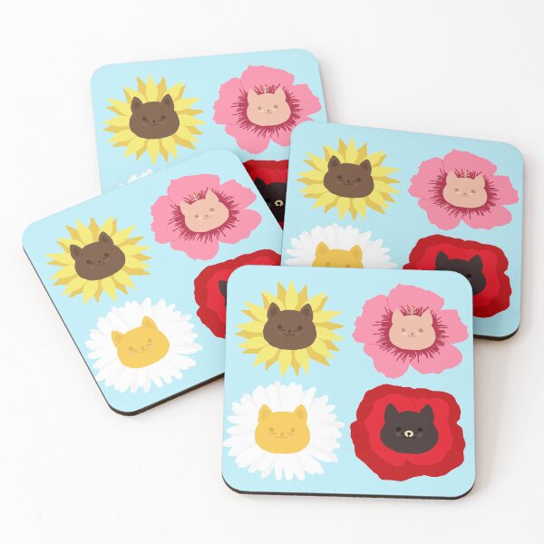 Item preview, Cat in Flowers Set designed and sold by purple-umbrella.