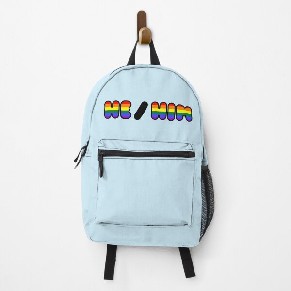 Item preview, HE/HIM: Rainbow Flag Background designed and sold by SimplyPride.