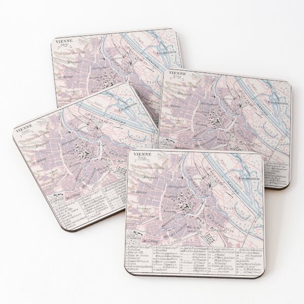 Item preview, Vintage Map of Vienna Austria (1900) designed and sold by BravuraMedia.