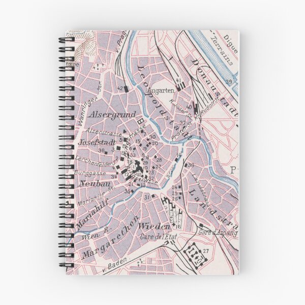Item preview, Vintage Map of Vienna Austria (1900) designed and sold by BravuraMedia.