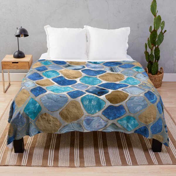 Artikelvorschau, Faux Snake Skin Blauer Marmor und Gold auf Perle entworfen und verkauft von k9printart.