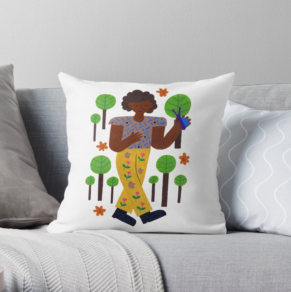 Strollin' Through The Trees Throw Pillow