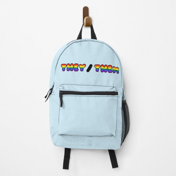 Item preview, THEY/THEM: Rainbow Flag Background designed and sold by SimplyPride.