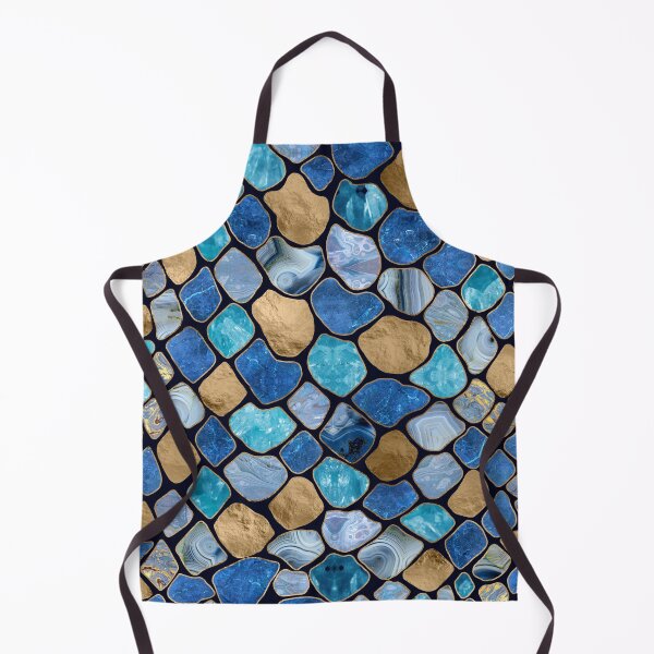 Item preview, Faux Snake Skin Blue marble and gold on black designed and sold by k9printart.