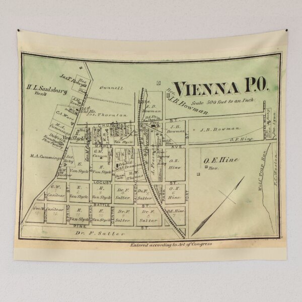 Item preview, Vintage Map of Vienna VA (1878) designed and sold by BravuraMedia.