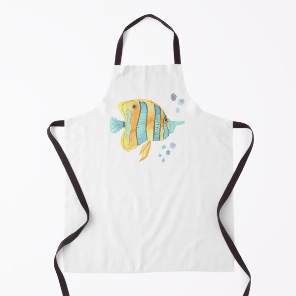 Item preview, Yellow, turquoise pincerfish, white designed and sold by Sonderblume.
