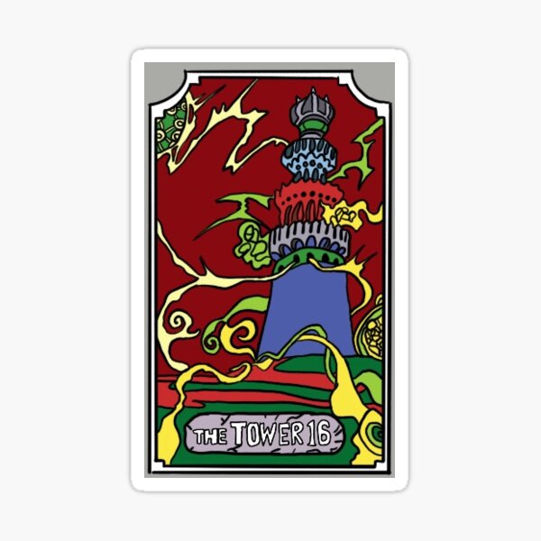 The Tower JoJo Tarot Card Sticker