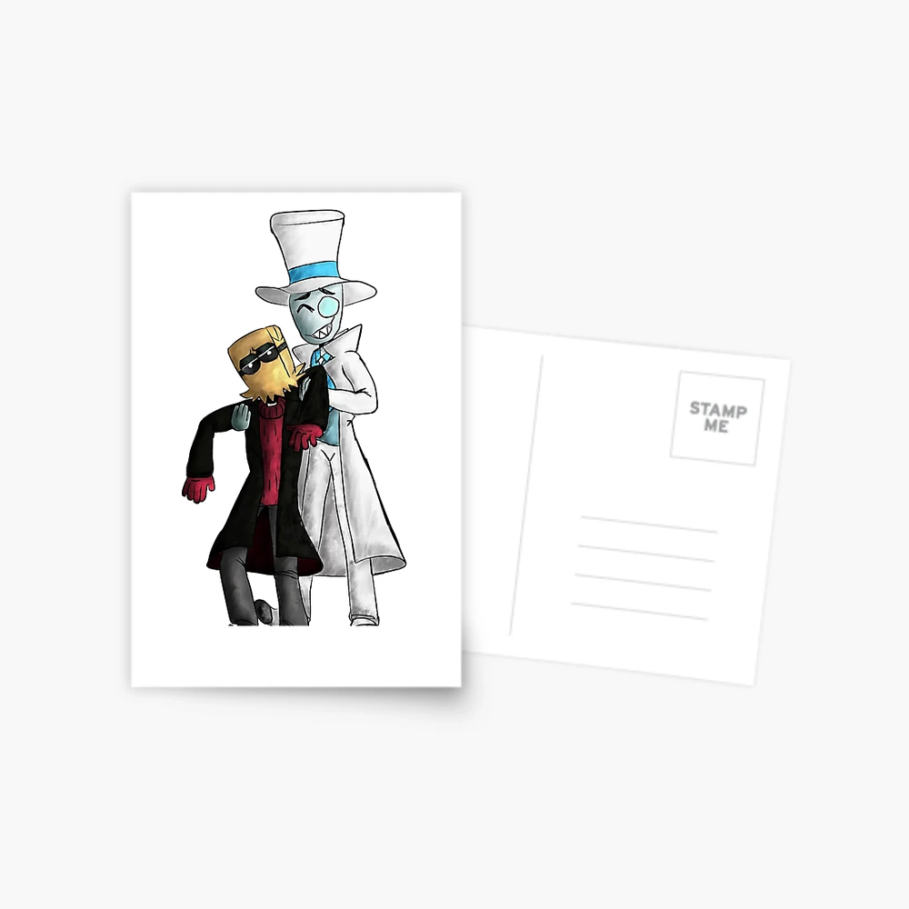 White Hat and Doctor Slug | Postcard