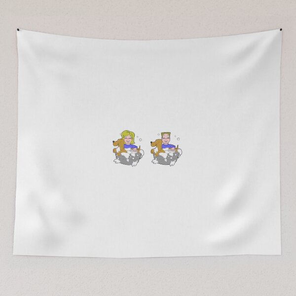 Item preview, Girl And Boy Washing Dogs designed and sold by greengoodnich.