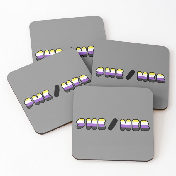 Item preview, SHE/HER: Non-binary Flag Background designed and sold by SimplyPride.