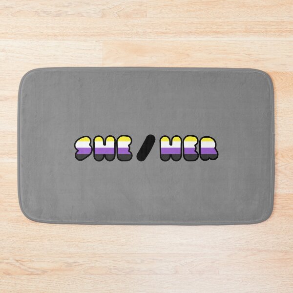 Item preview, SHE/HER: Non-binary Flag Background designed and sold by SimplyPride.