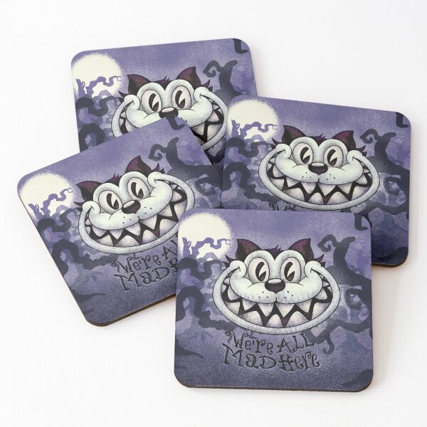 Item preview, Cheshire Cat in Old Cartoon Style - Were all Mad Here | Mad Hatter | Forest Scene | Kids Mask | Backpack Design | Best Selling Original Art designed and sold by Any Color Designs.