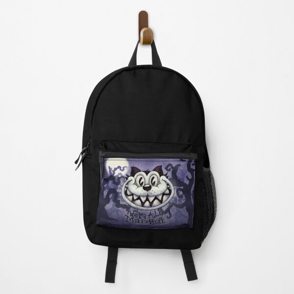 Item preview, Cheshire Cat in Old Cartoon Style - Were all Mad Here | Mad Hatter | Forest Scene | Kids Mask | Backpack Design | Best Selling Original Art designed and sold by Any Color Designs.