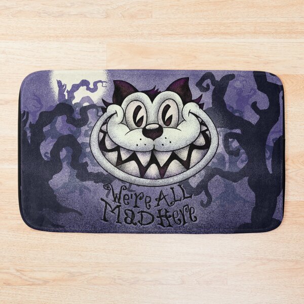 Item preview, Cheshire Cat in Old Cartoon Style - Were all Mad Here | Mad Hatter | Forest Scene | Kids Mask | Backpack Design | Best Selling Original Art designed and sold by Any Color Designs.