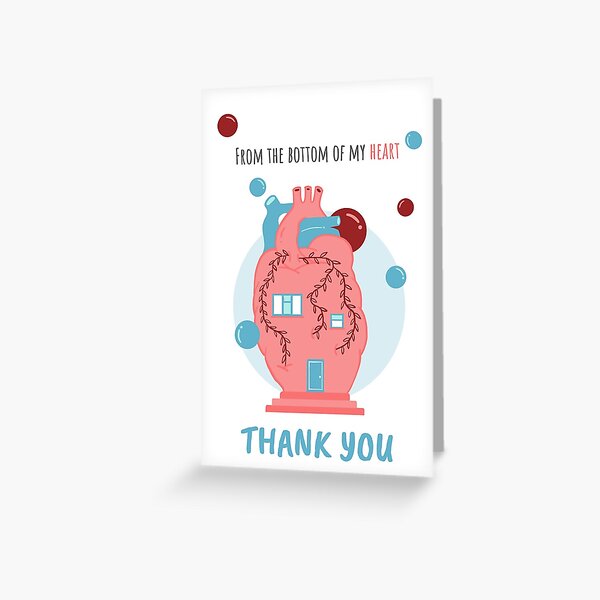 Item preview, Medical Thank You Card | Thank You from the bottom of my Heart | For Doctor, Nurse or Medical Team Greeting Card | designed and sold by VisualMemo.