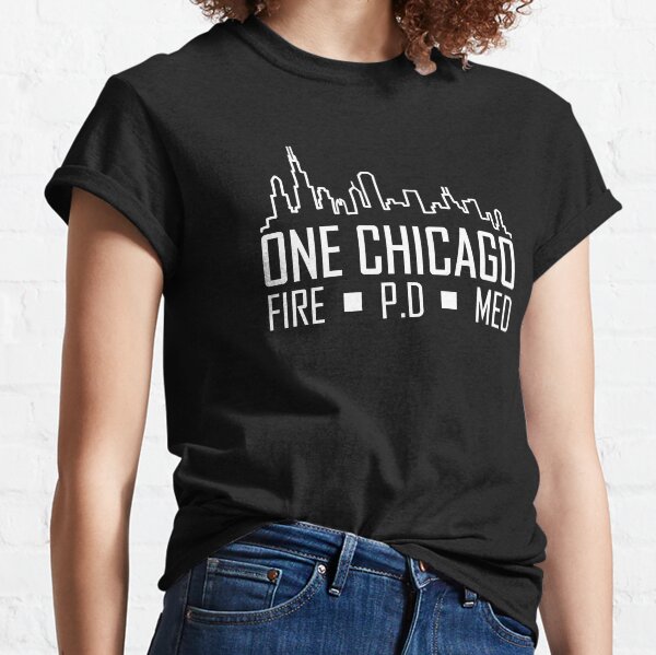 Fire, Med, PD skyline white Classic T-Shirt