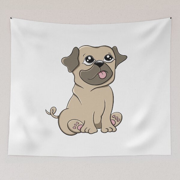 Item preview, Cute little pug designed and sold by lovingkakeart.