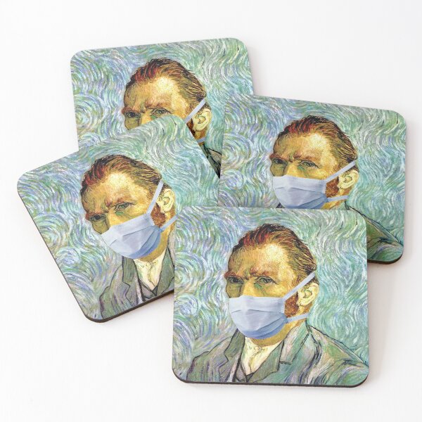 Item preview, Funny Flu Season Van Gogh Self Portrait With Mask Spoof designed and sold by Inside Out Designs.